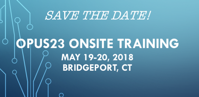 Opus23 Onsite Training, May 19-20, 2018